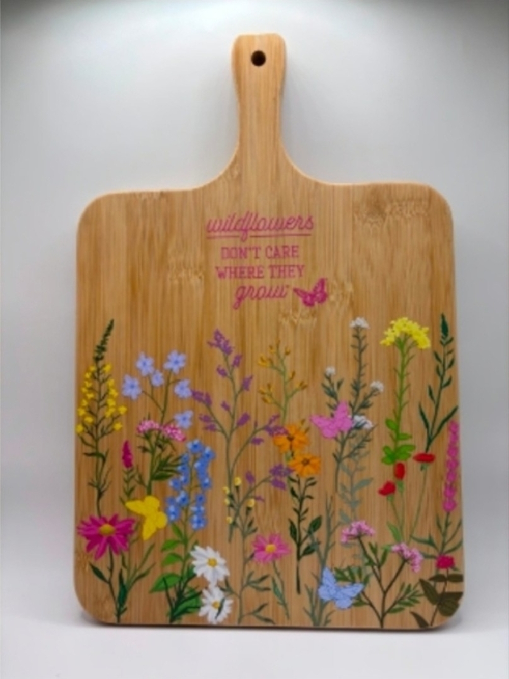 Dolly Parton Wood Cutting Board 'Wildflowers Don't Care Where They Grow' - Picture 4 of 6